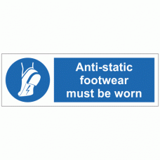 Anti-static footwear must be worn sign