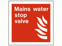 Mains Water Stop Valve Sign