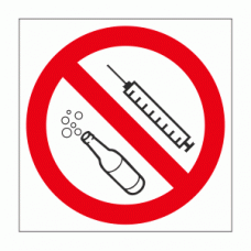 No alcohol or drugs symbol sign