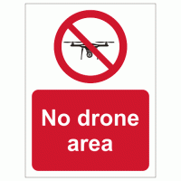 No Drone Area Sign