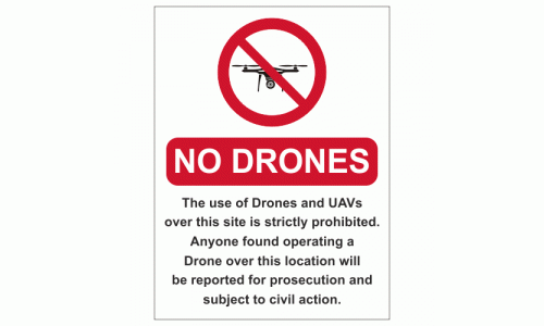 No Drones Sign