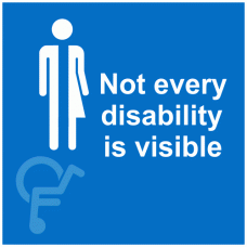 Not every disability is visible sign