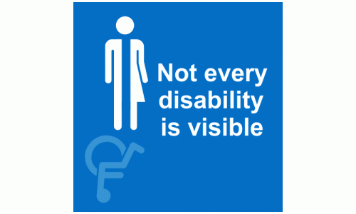 Not every disability is visible sign
