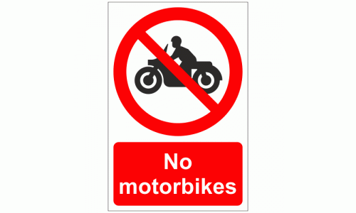 No motorbikes sign