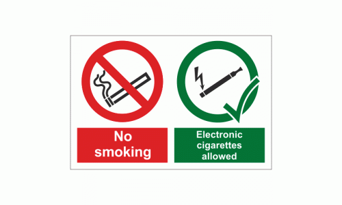 No smoking Electronic cigarettes allowed sign