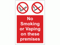 No Smoking or Vaping on these premise...
