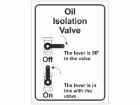 Oil Isolation Valve Sign