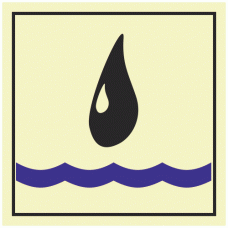 IMO - Fire Control Symbols Photoluminescent Sign Oil Polution Equipment Sign