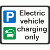 Electric Vehicle Charging Only Sign