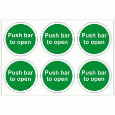 Push Bar to Open Stickers