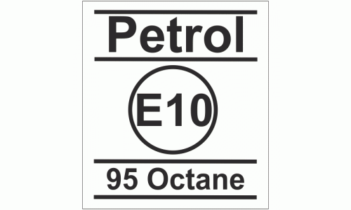 Unleaded Petrol E10 95 Octane Petrol Pump Sign