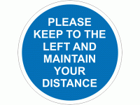 Please keep to the left and maintain ...