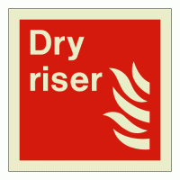 Dry riser sign Rigid Photoluminescent