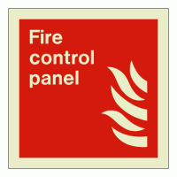 Fire control panel sign Rigid Photoluminescent