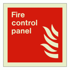 Fire control panel sign Rigid Photoluminescent
