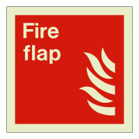 Fire flap sign