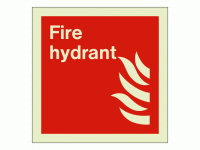 Fire hydrant sign Rigid Photoluminescent