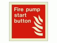 Fire pump start button sign Rigid Pho...