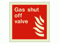Gas shut off valve sign Rigid Photolu...