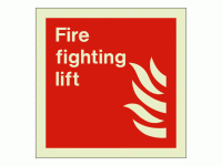 Fire fighting lift sign Rigid Photolu...