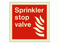 Sprinkler stop valve sign Rigid Photo...