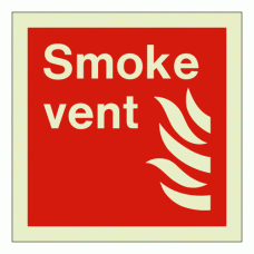 Smoke vent sign Rigid Photoluminescent
