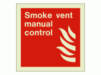 Smoke vent manual control sign Rigid ...