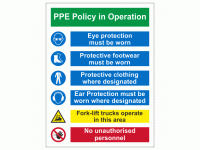PPE Policy in Operation Sign