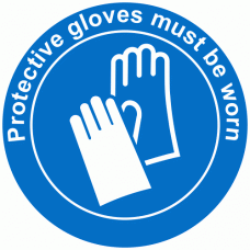 Protective Gloves Must Be Worn Social Distancing Anti-Slip Floor Sticker