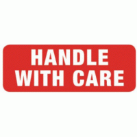 Handle With Care labels 500 per roll