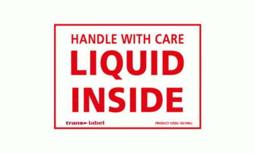 Handle With Care Liquid labels 500 per roll