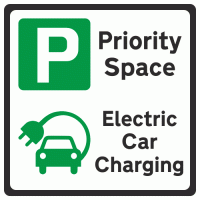 Priority Space Electric Car Charging Sign