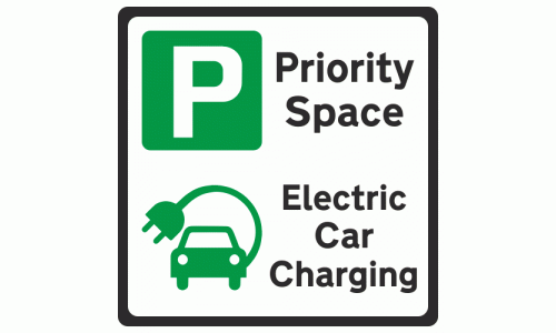 Priority Space Electric Car Charging Sign