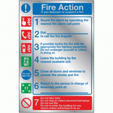 Fire action on discovering a fire 7 point sign
