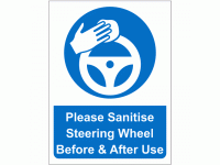 Please Sanatise Steering Wheel Before...