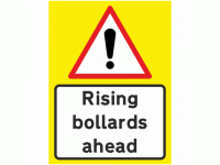 Rising Bollards Ahead Sign