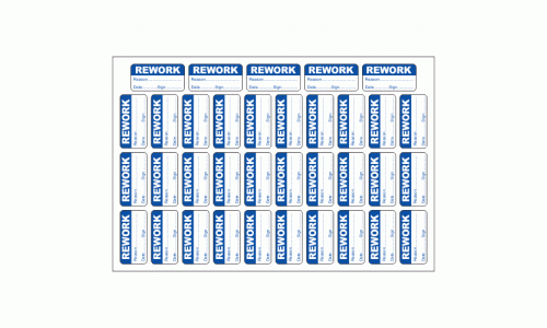 Rework Sticker - Quality Control Labels