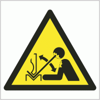 Rapid Movement of Workpiece in Press Brake Hazard Symbol Sign