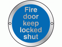 Fire door keep locked shut Silver Ano...