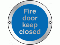 Fire door keep closed Silver Anodised...