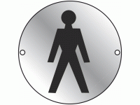 Male Anodised Toilet Door Sign