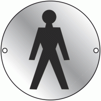 Male Anodised Toilet Door Sign