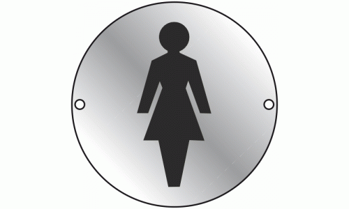 Female Anodised Toilet Door Sign