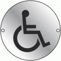 Disabled Anodised Toilet Door Sign