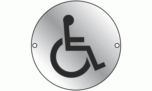 Disabled Anodised Toilet Door Sign
