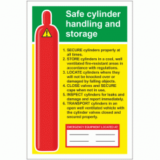 Safe Cylinder Handling and Storage Sign
