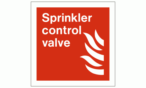 Sprinkler Control Valve Sign