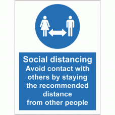 Social Distancing Avoid Contact with Others Sign