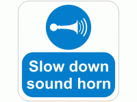 Slow Down Sound Horn Floor Marker