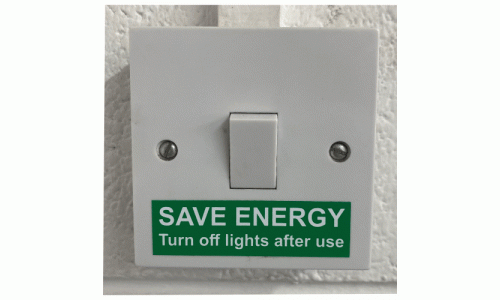Save Energy Turn Lights off After Use Stickers